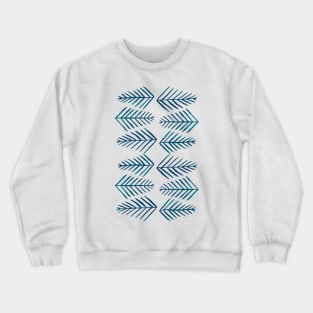 Watercolor pine trees - dark teal Crewneck Sweatshirt